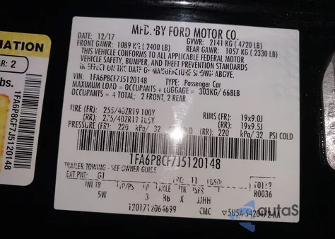 2018 Ford Mustang Gt Premium from USA, damaged, VIN 1FA6P8CF7J5120148